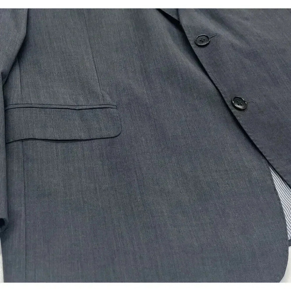 Brooks Brothers Regent Fit Two Button Gray Wool Blend Blazer Sport Coat 46R - Picture 15 of 16